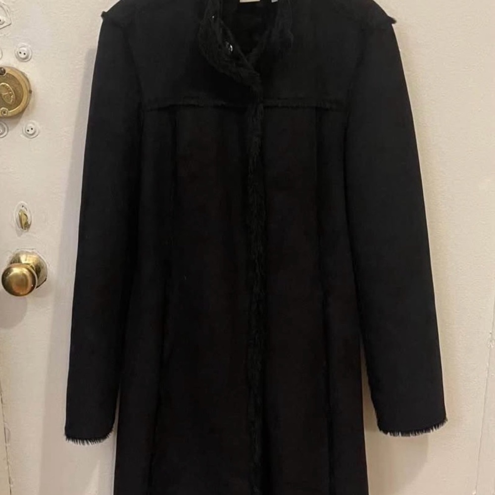 Armani Exchange Black Faux Fur Teddy Jacket